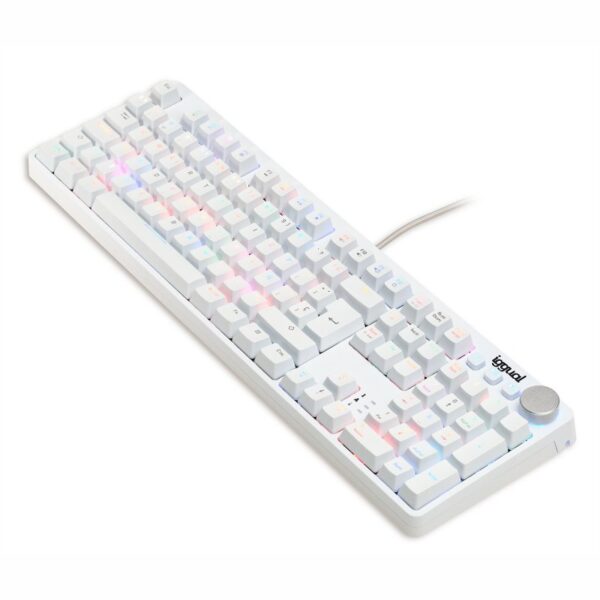 iggual teclado gaming mecánico pearl rgb blanco