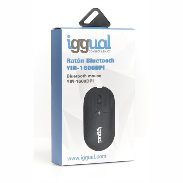 iggual ratón bluetooth yin-1600dpi negro- 3