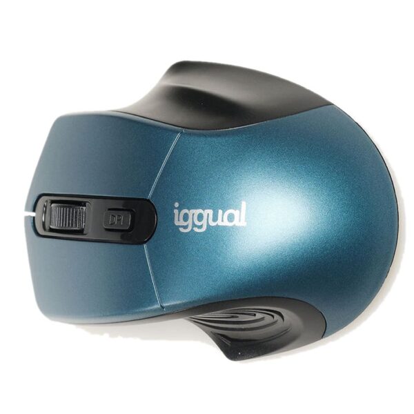 iggual ratón inalámbrico ergonomic-l-1600dpi azul- 1