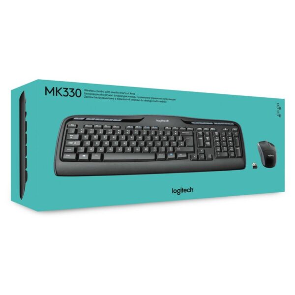 logitech teclado+ ratón mk330 usb negro- 3