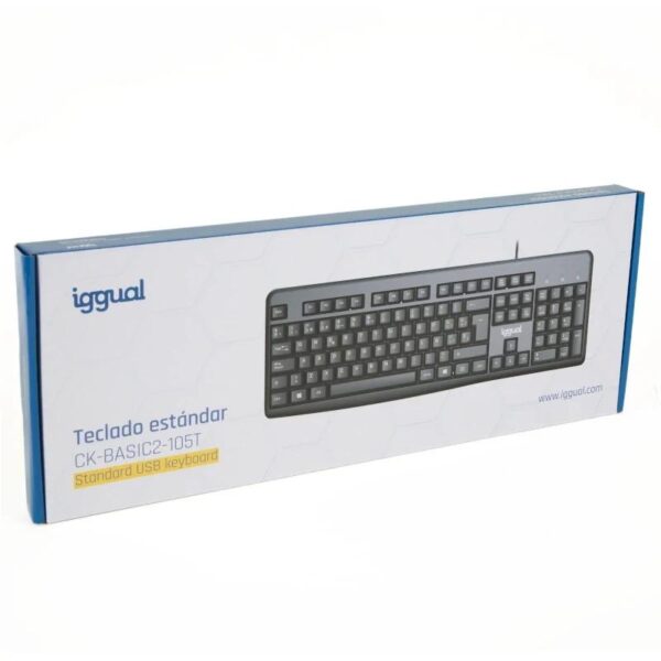 iggual teclado estándar ck-basic2-105t negro- 3